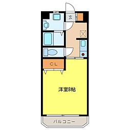 パンドラシャトー18,A 1Kの間取図画像