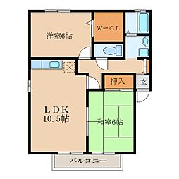 ア・ヴィータA&S 2LDKの間取図画像