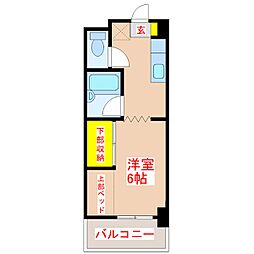 たーちハウス 1Kの間取図画像