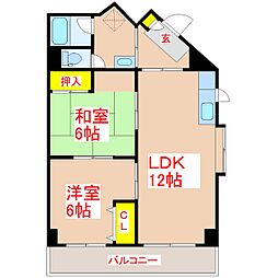 たーちハウス 2LDKの間取図画像