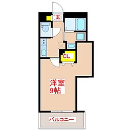 Y'sBLD.22 1Kの間取図画像