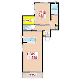 カリーノ.N 1LDKの間取図画像