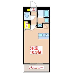 Y'sBLD.22 ワンルームの間取図画像