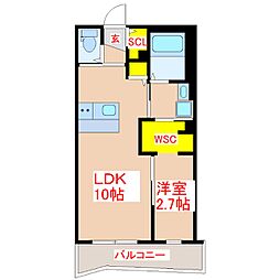 WAVEON 1LDKの間取図画像
