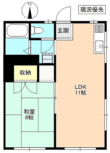 ヴィラ横田 ｜長野県松本市横田 1丁目(賃貸マンション1LDK・2階・37.12㎡)の写真 その2