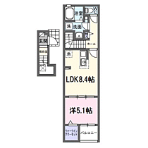 フローラル　Ｂ 204 ｜ 長野県松本市大字島内5285番地1（賃貸アパート1LDK・2階・38.81㎡） その2