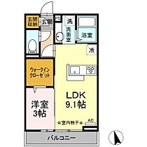 クレール渚　S 302 ｜ 長野県松本市渚３丁目（賃貸アパート1LDK・3階・33.39㎡） その2