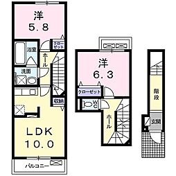 グランツ1 2LDKの間取図画像