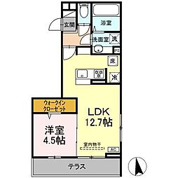 GRAND D-ROOM大手 1LDKの間取図画像