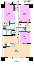 レーベン松本GRIDE 3LDKの間取図画像