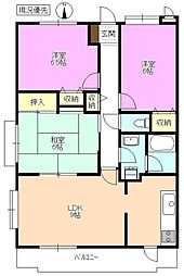 リバーオークス 3LDKの間取図画像