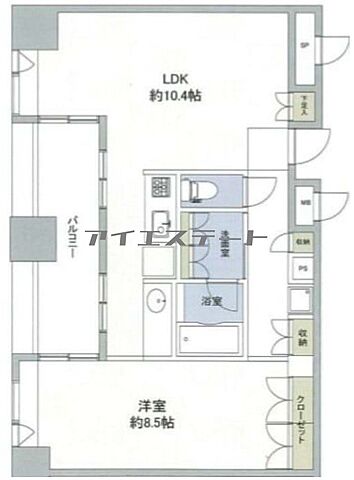 間取り ザ・タワー芝浦 12階/-