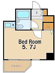 ライオンズマンション方南町第2 ワンルームの間取図画像