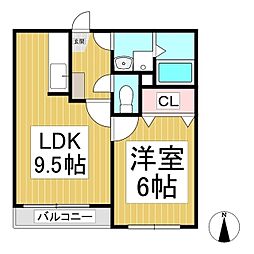 Aqua 1LDKの間取図画像