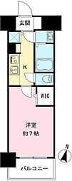 HRフロントリーガル難波WEST 8階1Kの間取り