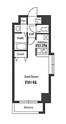 willDo松屋町 12階ワンルームの間取り