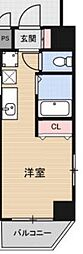 Hermitage難波南5 ワンルームの間取図画像