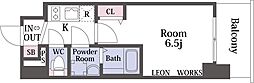 エスリードレジデンス ザ・グラン大阪ノア 1Kの間取図画像