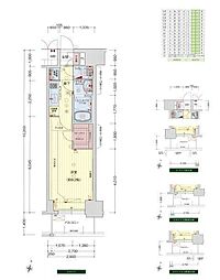 プレサンス江戸堀 1Kの間取図画像