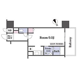 プレサンス立売堀パークシティ 1Kの間取図画像