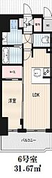 レオンコンフォート難波CREA 1LDKの間取図画像