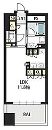 GalileiSinmachi 1Kの間取図画像