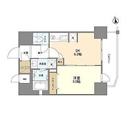 エステムコート北堀江2 1DKの間取図画像