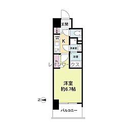 セレニテ心斎橋グランデ 1Kの間取図画像