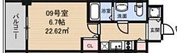S-レジデンス北浜 1Kの間取図画像