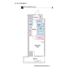 COMFORIA江坂 1Kの間取図画像