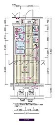プレサンス塚本ベラビィ 1Kの間取図画像
