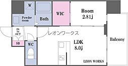 LiveCasa天満橋 1LDKの間取図画像