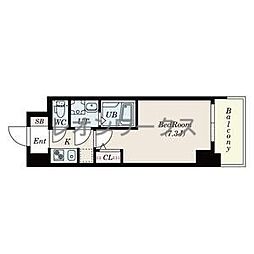 Sレジデンス新大阪ウエスト 1Kの間取図画像