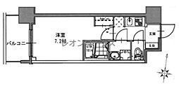 Sレジデンス新大阪ウエスト 1Kの間取図画像