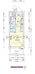プレサンス松屋町グレース 1Kの間取図画像