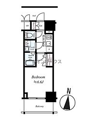 エスリード本町レジデンス 1Kの間取図画像