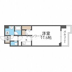 グランシス天満橋 1Kの間取図画像