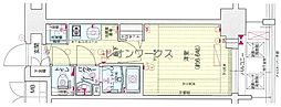 プレサンス塚本グランゲート 1Kの間取図画像