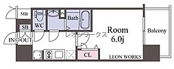プレサンス大阪天満リバーシア 1Kの間取図画像