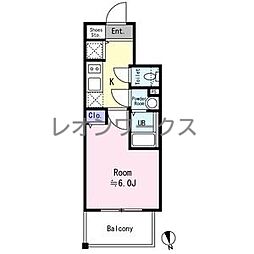 エスリードザ・グラン天六 1Kの間取図画像