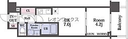 レオンコンフォート梅田北 1DKの間取図画像