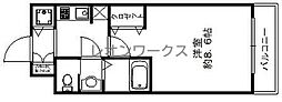 スワンズシティ堂島川 1Kの間取図画像