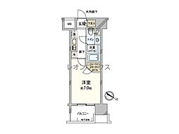 パークリュクス大阪京町堀 1Kの間取図画像