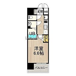 メルディア大正D.C. 1Kの間取図画像