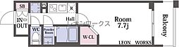 ミラージュパレス大阪ドームプロスパー 1Kの間取図画像