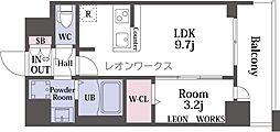 ミラージュパレス大阪ドームプロスパー 1LDKの間取図画像