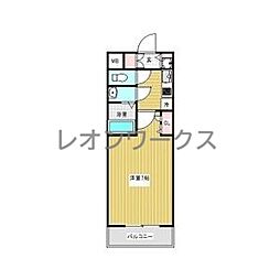 エスリードレジデンス都島シティフロント 1Kの間取図画像