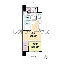 セレニテ福島プリエ 1DKの間取図画像