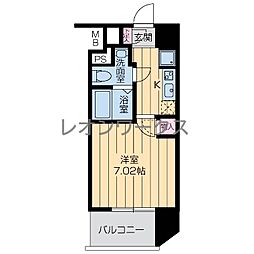 ドゥーエ江坂3 1Kの間取図画像