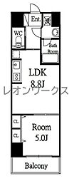 ブラービ南船場 1LDKの間取図画像